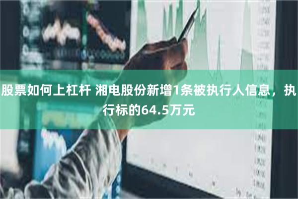 股票如何上杠杆 湘电股份新增1条被执行人信息,执行标的64.5万元