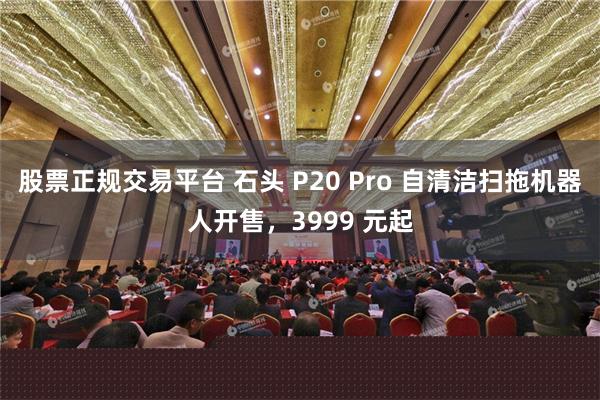 股票正规交易平台 石头 P20 Pro 自清洁扫拖机器人开售，3999 元起