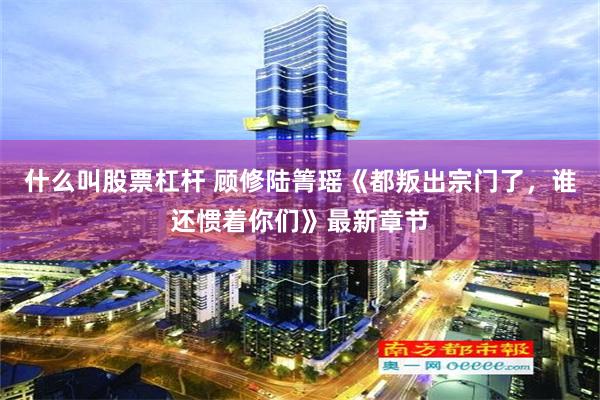 什么叫股票杠杆 顾修陆箐瑶《都叛出宗门了，谁还惯着你们》最新章节