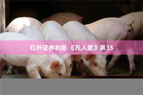 杠杆证券利息 《凡人歌》第35