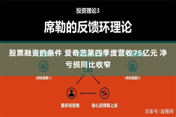 股票融资的条件 爱奇艺第四季度营收75亿元 净亏损同比收窄