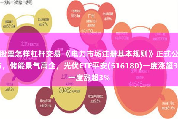 股票怎样杠杆交易 《电力市场注册基本规则》正式公布，储能景气高企，光伏ETF平安(516180)一度涨超3%
