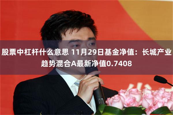 股票中杠杆什么意思 11月29日基金净值：长城产业趋势混合A最新净值0.7408