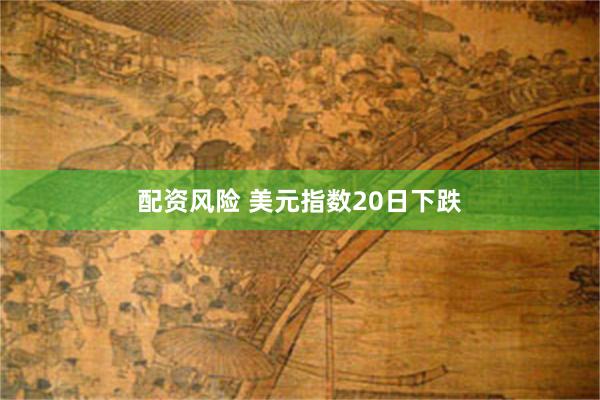 配资风险 美元指数20日下跌