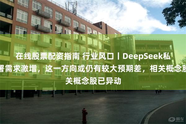 在线股票配资指南 行业风口丨DeepSeek私有化部署需求激增，这一方向或仍有较大预期差，相关概念股已异动