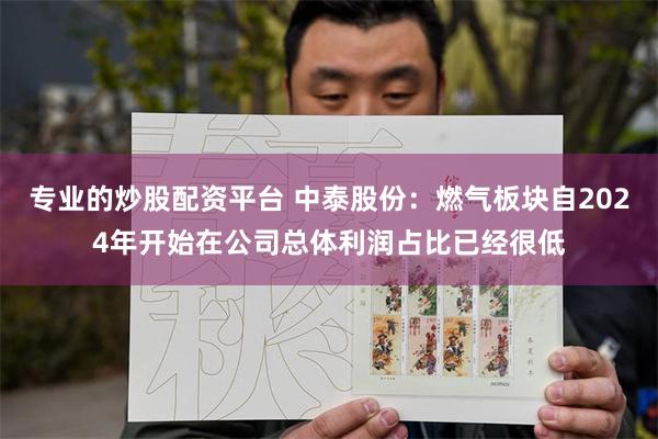 专业的炒股配资平台 中泰股份：燃气板块自2024年开始在公司总体利润占比已经很低