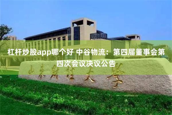 杠杆炒股app哪个好 中谷物流：第四届董事会第四次会议决议公告
