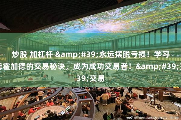 炒股 加杠杆 '永远摆脱亏损！学习汤姆霍加德的交易秘诀，成为成功交易者！'交易