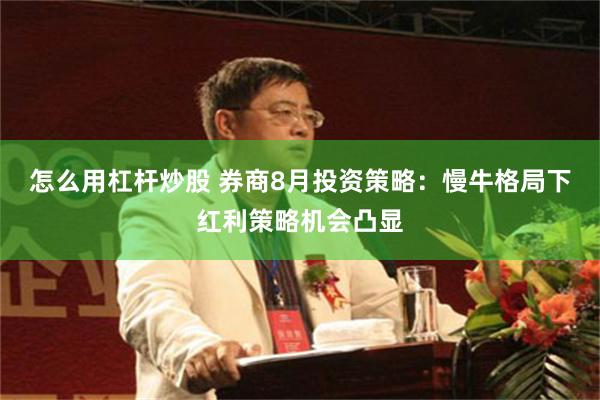 怎么用杠杆炒股 券商8月投资策略：慢牛格局下红利策略机会凸显
