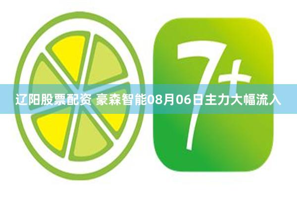 辽阳股票配资 豪森智能08月06日主力大幅流入