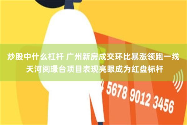炒股中什么杠杆 广州新房成交环比暴涨领跑一线 天河阅璟台项目表现亮眼成为红盘标杆