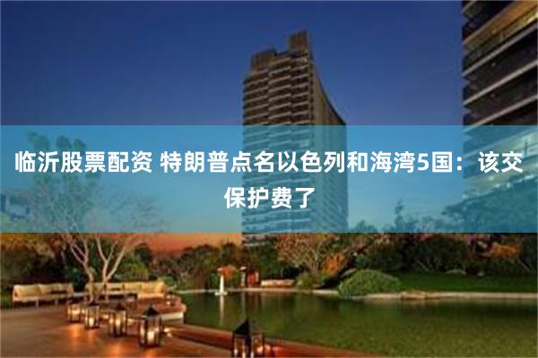 临沂股票配资 特朗普点名以色列和海湾5国：该交保护费了