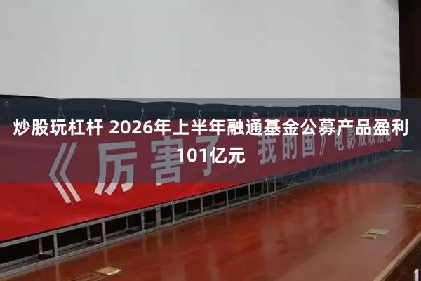 炒股玩杠杆 2026年上半年融通基金公募产品盈利101亿元