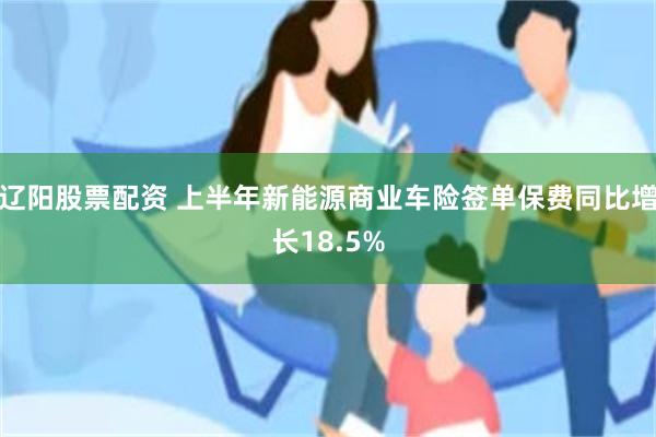 辽阳股票配资 上半年新能源商业车险签单保费同比增长18.5%