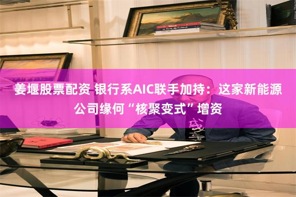 姜堰股票配资 银行系AIC联手加持：这家新能源公司缘何“核聚变式”增资
