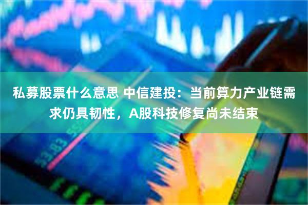 私募股票什么意思 中信建投：当前算力产业链需求仍具韧性，A股科技修复尚未结束