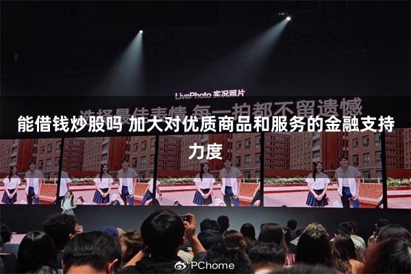 能借钱炒股吗 加大对优质商品和服务的金融支持力度